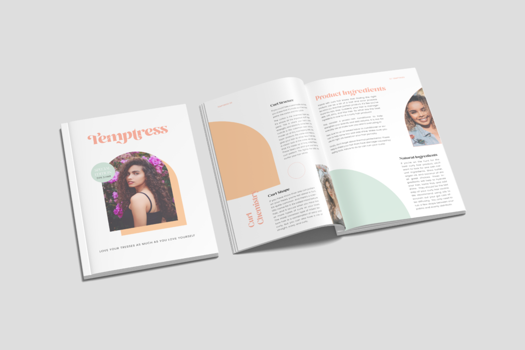 Temptress Magazine Cover and Layout