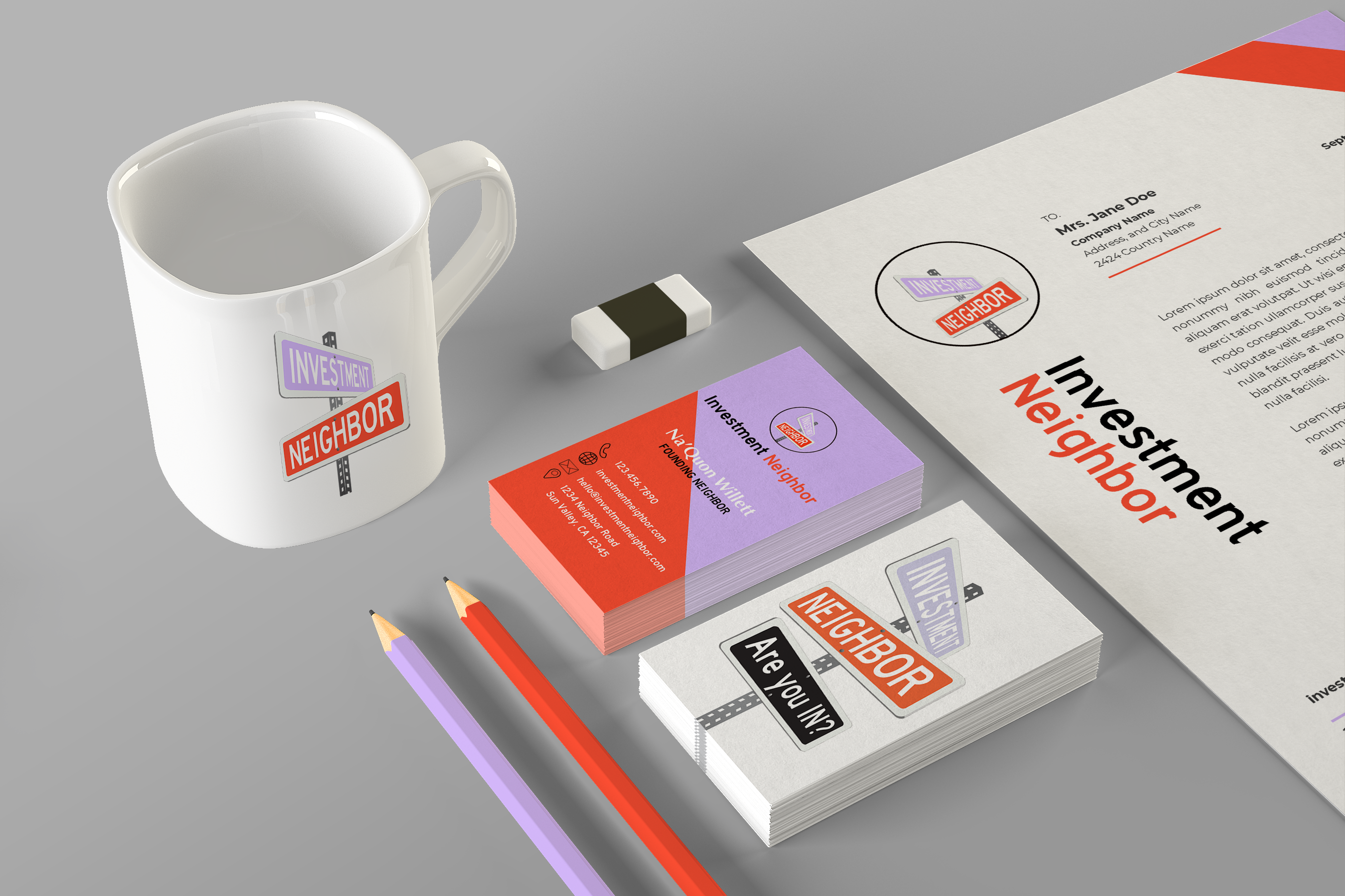 Investment Neighbor branding material