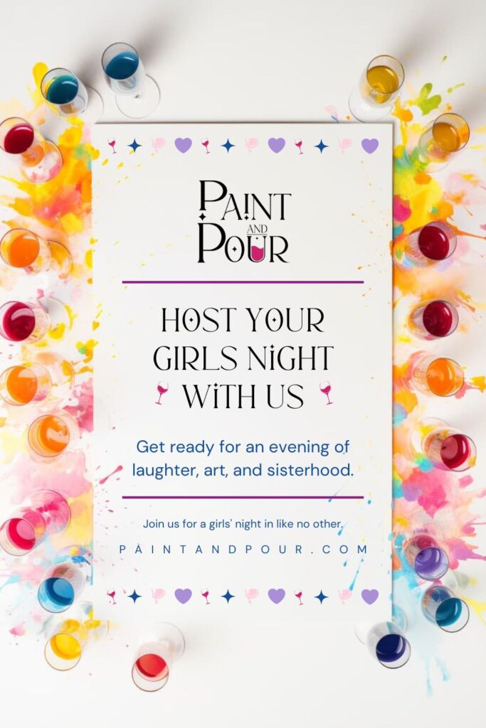 Paint and Wine Flyer Design by Jennifer Lynn Design Studio